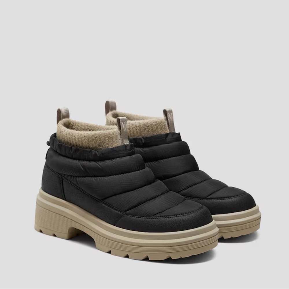 Vivaia Black Waterproof and Tan Ankle Boots